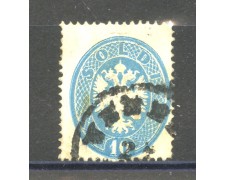 1863 - LOMBARDO VENETO - LOTTO/40583 - 10 SOLDI  AZZURRO - USATO