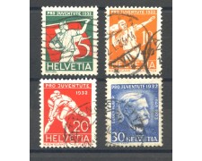 1932 - SVIZZERA - LOTTO/39350 - PRO JUVENTUTE 4v. - USATI