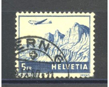 1941 - LOTTO/39368 - SVIZZERA - 5 Fr. POSTA AEREA - USATO 1941 - LOTTO/39368 - SVIZZERA - 5 Fr. POSTA AEREA - USATO