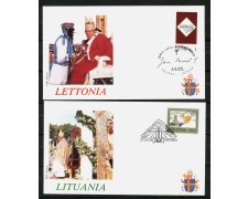 1993 - LOTTO/38637 - VIAGGIO DI PAPA G.PAOLO II° IN LITUANIA E LETTONIA - 10 BUSTE