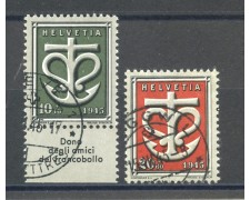 1945 - SVIZZERA - LOTTO/39378 - 0PERE ASSISTENZIALI 2v. - USATI 1945 - SVIZZERA - LOTTO/39378 - 0PERE ASSISTENZIALI 2v. - USATI