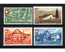 1945 - LOTTO/39379 - SVIZZERA - PRO PATRIA 4v. - NUOVI 1945 - LOTTO/39379 - SVIZZERA - PRO PATRIA 4v. - NUOVI