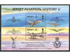 1993 - JERSEY - STORIA AVIAZIONE - FOGLIETTO NUOVO - LOTTO/35986