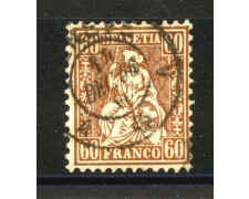 1862 - SVIZZERA - LOTTO/40613 - 60 CENT. BRONZO - USATO