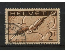 1929/30 - SVIZZERA - 2  Fr. POSTA AEREA - USATO - LOTTO/30674
