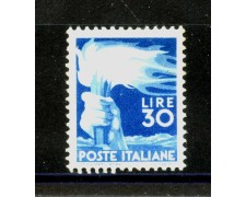 1945 - REPUBBLICA  - LOTTO/40619 - 30 LIRE  DEMOCRATICA - NUOVO