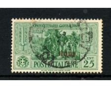 1932 - EGEO RODI - LOTTO/48215 - 25 CENTESIMI GARIBALDI - USATO 1932 - EGEO RODI - LOTTO/48215 - 25 CENTESIMI GARIBALDI - USATO