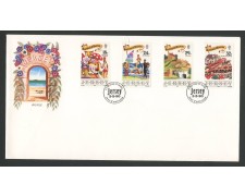 1990 - JERSEY - LOTTO/41504 - FESTIVAL TURISMO 4v. - BUSTA FDC