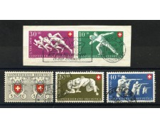 1950 - LOTTO/39402 - SVIZZERA - PRO PATRIA 5v. - USATI