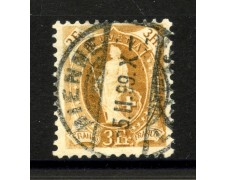 1882/904 - SVIZZERA - LOTTO/40633 - 3 FRANCHI BISTRO ARANCIO ALLEGORIA - USATO