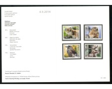 2014 - SVIZZERA - LOTTO/37861F - ANIMALI SELVATICI 4v. - NUOVI - FOLDER
