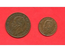 1867 - REGNO - LOTTO/M48584 - 1 e 2 CENTESIMI VITTORIO EMANUELE II°