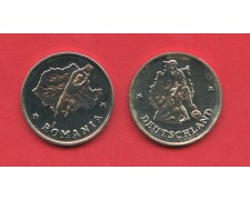 1990 - GERMANIA/ROMANIA - LOTTO/38920 - MONDIALI DI CALCIO 1990 - 2 MEDAGLIE 1990 - GERMANIA/ROMANIA - LOTTO/38920 - MONDIALI DI CALCIO 1990 - 2 MEDAGLIE