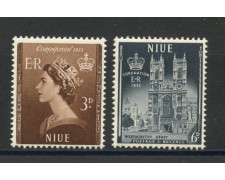 1953 - NIUE - INCORONAZIONE REGINA ELISABETTA 2v. - NUOVI - LOTTO/34331