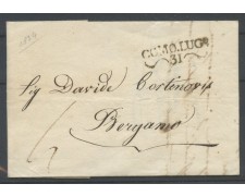 1834 - PREFILATELICA - LOTTO/41075 - LETTERA DA COMO PER BERGAMO 1834 - PREFILATELICA - LOTTO/41075 - LETTERA DA COMO PER BERGAMO