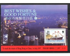 1997 - ISOLA DI MAN - HONG KONG ALLA CINA - FOGLIETTO NUOVO - LOTTO/36019