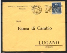 1926 - REGNO - LOTTO/40440 - 1,25 Lire GIUBILEO DEL RE - SU BUSTA PER LA SVIZZERA 1926 - REGNO - LOTTO/40440 - 1,25 Lire GIUBILEO DEL RE - SU BUSTA PER LA SVIZZERA