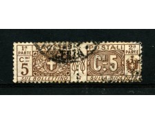 1914/22 - REGNO - LOTTO/24743A - 5 Cent. BRUNO PACCHI POSTALI - USATO