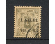 1902 - ISLANDA - LOTTO/47981 - 4a. ROSA E GRIGIO SOPRASTAMPATO 1 GILDI - USATO
