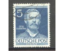 1952 - GERMANIA BERLINO - LOTTO/39924 - 5p.BERLINESI - LILIENTHAL- USATO 1952 - GERMANIA BERLINO - LOTTO/39924 - 5p.BERLINESI - LILIENTHAL- USATO