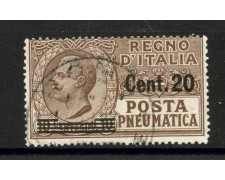 1924/25 - REGNO - LOTTO/40453 - 15 su 10 CENTESIMI POSTA PNEUMATICA - USATO
