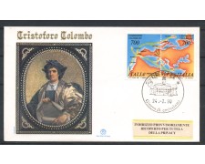 1990 - REPUBBLICA - LOTTO/39072A - CELEBRAZIONI COLOMBIANE - BUSTA FDC 1990 - REPUBBLICA - LOTTO/39072A - CELEBRAZIONI COLOMBIANE - BUSTA FDC