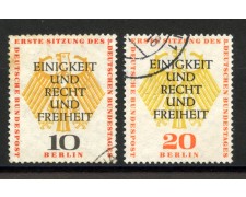 1957 - GERMANIA BERLINO - LOTTO/39933 - NUOVO PARLAMENTO 2v. - USATI
