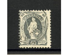 1905/07 - SVIZZERA - LOTTO/41661 - 40 CENT. GRIGIO CON FILIGRANA - USATO 1905/07 - SVIZZERA - LOTTO/41661 - 40 CENT. GRIGIO CON FILIGRANA - USATO