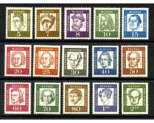 1961 - GERMANIA BERLINO - LOTTO/39936 - CELEBRITA'  15v. - NUOVI