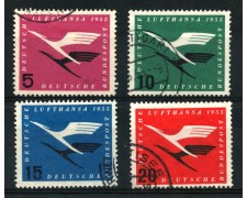 1955 - GERMANIA FEDERALE - LOTTO/38152 - SERVIZIO AEREO 4v. - USATI 1955 - GERMANIA FEDERALE - LOTTO/38152 - SERVIZIO AEREO 4v. - USATI