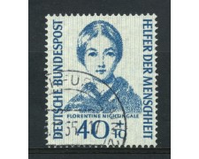 1955 - GERMANIA FEDERALE - LOTTO/38153 - 40+10p. BENEFICENZA - USATO 1955 - GERMANIA FEDERALE - LOTTO/38153 - 40+10p. BENEFICENZA - USATO