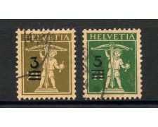 1930 - SVIZZERA - LOTTO/41670 - WALTER TELL SOPRASTAMPATI 2v . USATI