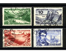 1931 - SVIZZERA - LOTTO/41672 - PRO JUVENTUTE 4v . - USATI