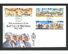 1990 - ISOLA DI MAN - LOTTO/41843 - BATTAGLIA D'INGHILTERRA 6v. - BUSTA FDC 1990 - ISOLA DI MAN - LOTTO/41843 - BATTAGLIA D'INGHILTERRA 6v. - BUSTA FDC