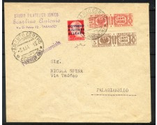 1944 - OCCUP. AMERICANA - LOTTO/40122 - BUSTA IN TARIFFA CON AFFRANCATURA D'EMERGENZA