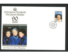 1990 - ISOLA DI MAN - LOTTO/41844 - 90° COMPLEANNO REGINA MADRE - BUSTA FDC 1990 - ISOLA DI MAN - LOTTO/41844 - 90° COMPLEANNO REGINA MADRE - BUSTA FDC