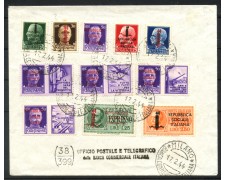 1944 - REPUBBLICA SOCIALE - LOTTO/40134 - SERIE SU BUSTA MILANO BCA.COMMERCIALE 1944 - REPUBBLICA SOCIALE - LOTTO/40134 - SERIE SU BUSTA MILANO BCA.COMMERCIALE