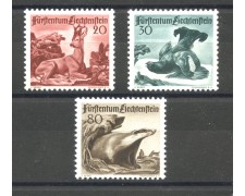 1950 - LIECHTENSTEIN - LOTTO/40920 - FAUNA  3v. - NUOVI