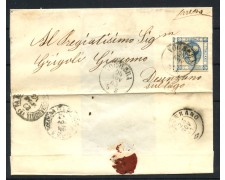 1863 - REGNO - LOTTO/41064 - 15 CENT. AZZURRO II° TIPO SU BUSTA DA VOGHERA 1863 - REGNO - LOTTO/41064 - 15 CENT. AZZURRO II° TIPO SU BUSTA DA VOGHERA