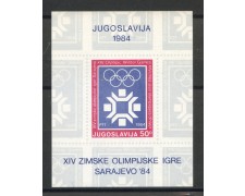 1983 - JUGOSLAVIA - LOTTO/38300 - OLIMPIADI  SARAJEVO - FOGLIETTO NUOVO