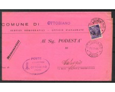 1944 - REPUBBLICA SOCIALE - LOTTO/42756 - BUSTA DA OTTABIANO A VALLEGGIO 1944 - REPUBBLICA SOCIALE - LOTTO/42756 - BUSTA DA OTTABIANO A VALLEGGIO