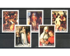 1983 - JUGOSLAVIA - LOTTO/38304 - CAPOLAVORI DEI MUSEI 5v. - NUOVI