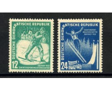 1952 - GERMANIA DDR - SPORT INVERNALI 2v. - LINGUELLATI - LOTTO/36079 1952 - GERMANIA DDR - SPORT INVERNALI 2v. - LINGUELLATI - LOTTO/36079