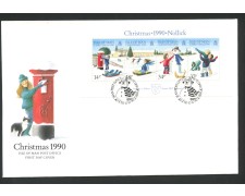 1990 - ISOLA DI MAN - LOTTO/41847 - NATALE FOGLIETTO - BUSTA FDC 1990 - ISOLA DI MAN - LOTTO/41847 - NATALE FOGLIETTO - BUSTA FDC