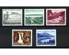 1954 - LOTTO/39418 - SVIZZERA - PRO PATRIA 5v. - NUOVI