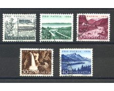 1954 - LOTTO/39419 - SVIZZERA - PRO PATRIA 5v. - USATI