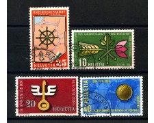 1954 - LOTTO/39420 - SVIZZERA - PROPAGANDA 4v. - USATI