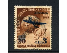1952 - ROMANIA - LOTTO/43543 - POSTA AEREA 3 LEI SU 20 LEI - USATO