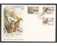 1988 - ISOLA DI MAN - LOTTO/41825 - NATALE 3v. - BUSTA FDC 1988 - ISOLA DI MAN - LOTTO/41825 - NATALE 3v. - BUSTA FDC