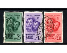 1944 - REPUBBLICA SOCIALE - LOTTO/43546 - FRATELLI BANDIERA 3v. - USATI 1944 - REPUBBLICA SOCIALE - LOTTO/43546 - FRATELLI BANDIERA 3v. - USATI
